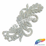 Beaded Rhinestone Motif Applique RA-038