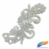 Beaded Rhinestone Motif Applique RA-038