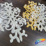 Beaded Rhinestone Motif Applique, RA-067