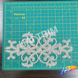 Beaded Rhinestone Motif Applique, RA-067