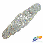 Geometric Beaded Rhinestone Motif Applique, RA-073