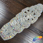 Geometric Beaded Rhinestone Motif Applique, RA-073