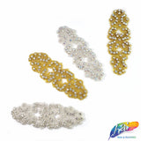 Beaded Rhinestone Motif Applique, RA-074