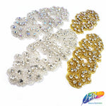 Beaded Rhinestone Motif Applique, RA-074