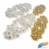 Beaded Rhinestone Motif Applique, RA-074
