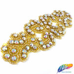 Beaded Rhinestone Motif Applique, RA-074