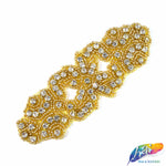 Beaded Rhinestone Motif Applique, RA-074