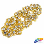 Beaded Rhinestone Motif Applique, RA-074