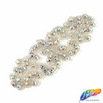 Beaded Rhinestone Motif Applique, RA-074