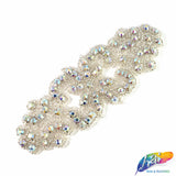 Beaded Rhinestone Motif Applique, RA-074