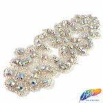 Beaded Rhinestone Motif Applique, RA-074