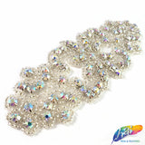Beaded Rhinestone Motif Applique, RA-074