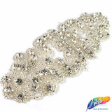 Beaded Rhinestone Motif Applique, RA-074
