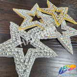 Star Beaded Rhinestone Applique, RA-080
