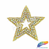 Star Beaded Rhinestone Applique, RA-080