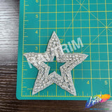 Star Beaded Rhinestone Applique, RA-080