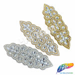 Beaded Rhinestone Motif Applique, RA-081
