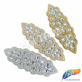 Beaded Rhinestone Motif Applique, RA-081