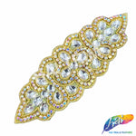 Beaded Rhinestone Motif Applique, RA-081