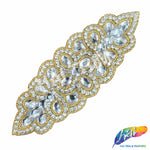 Beaded Rhinestone Motif Applique, RA-081