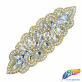 Beaded Rhinestone Motif Applique, RA-081