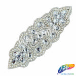 Beaded Rhinestone Motif Applique, RA-081