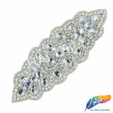 Beaded Rhinestone Motif Applique, RA-081