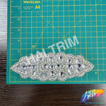 Beaded Rhinestone Motif Applique, RA-081