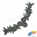 Beaded Rhinestone Motif Applique, RA-084