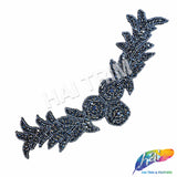 Beaded Rhinestone Motif Applique, RA-084