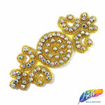 Beaded Rhinestone Motif Applique, RA-085