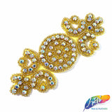 Beaded Rhinestone Motif Applique, RA-085