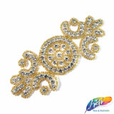 Beaded Rhinestone Motif Applique, RA-085