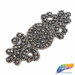 Beaded Rhinestone Motif Applique, RA-085