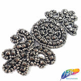 Beaded Rhinestone Motif Applique, RA-085