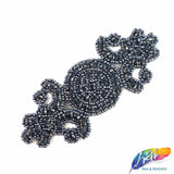 Beaded Rhinestone Motif Applique, RA-085