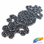 Beaded Rhinestone Motif Applique, RA-085