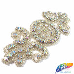 Beaded Rhinestone Motif Applique, RA-085
