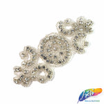 Beaded Rhinestone Motif Applique, RA-085