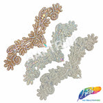 Beaded Rhinestone Motif Applique, RA-207 (S)