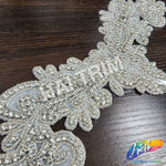 Beaded Rhinestone Motif Applique, RA-207 (L)