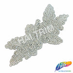 Silver Crystal Beaded Rhinestone Motif Applique, RA-220