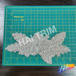 Silver Crystal Beaded Rhinestone Motif Applique, RA-220