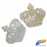 Crown Beaded Rhinestone Applique, RA-245