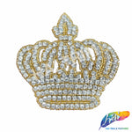 Crown Beaded Rhinestone Applique, RA-245