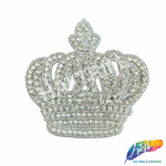 Crown Beaded Rhinestone Applique, RA-245