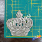 Crown Beaded Rhinestone Applique, RA-245