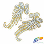 Beaded Rhinestone Motif Applique (sold by pair), RA-247