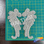 Beaded Rhinestone Motif Applique (sold by pair), RA-247