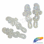 Beaded Rhinestone Motif Applique (sold by pair), RA-254